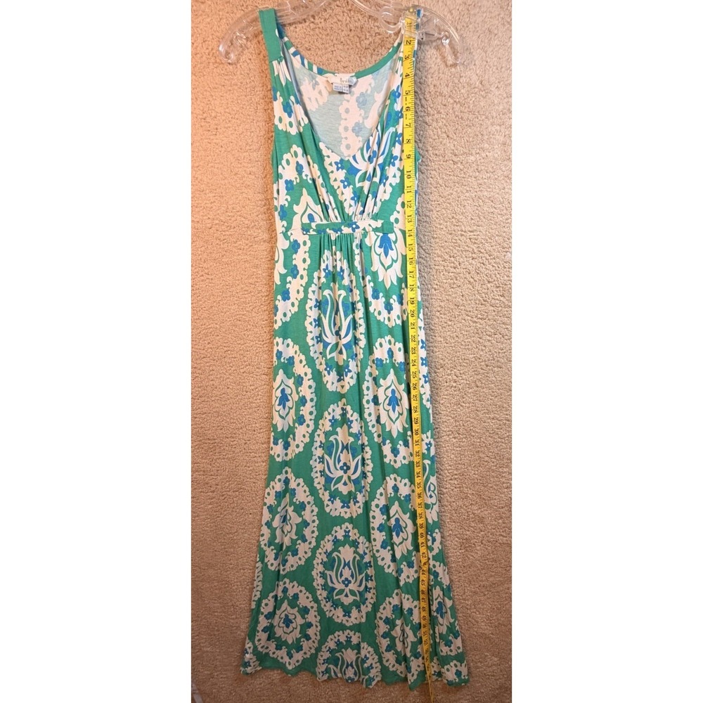 Boden Green Blue Floral Medallion Viscose Maxi Dress Sleeveless US 2R Resortwear - Picture 14 of 14